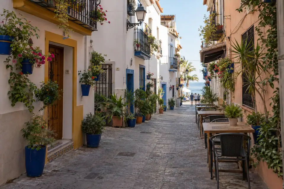Een straatje in het oude Benidorm