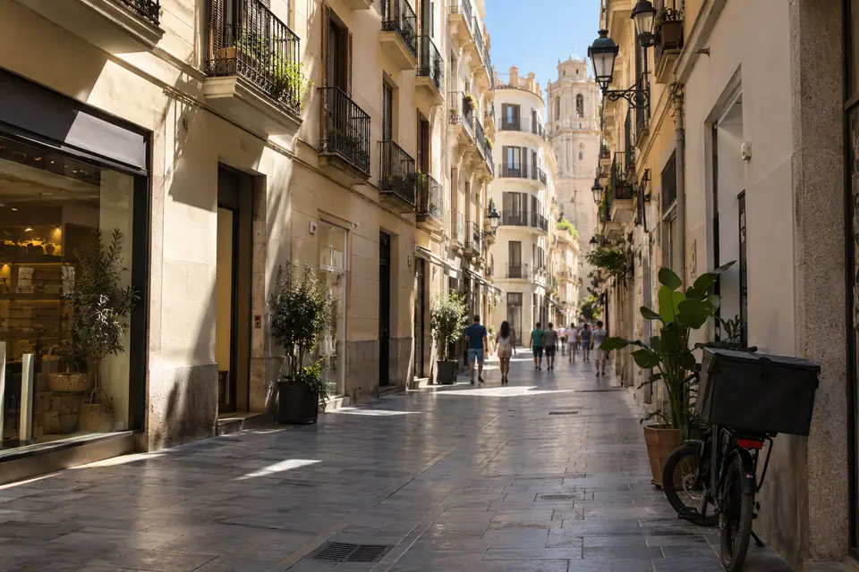 Een rustige straat in het centrum van Málaga