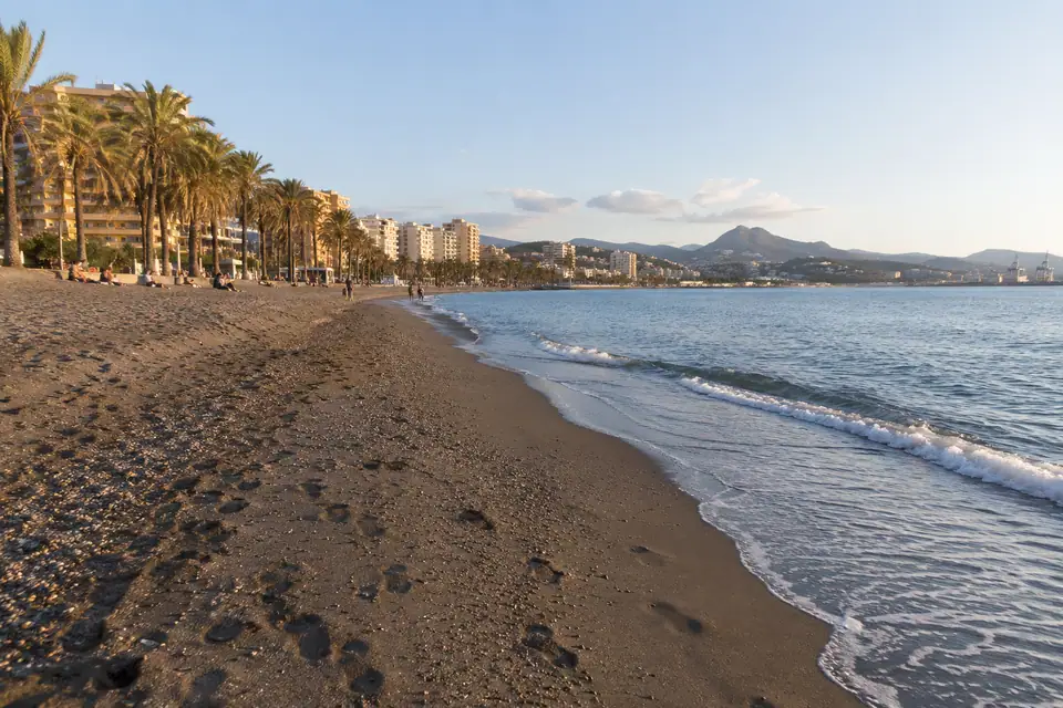 Het stadsstrand van Málaga