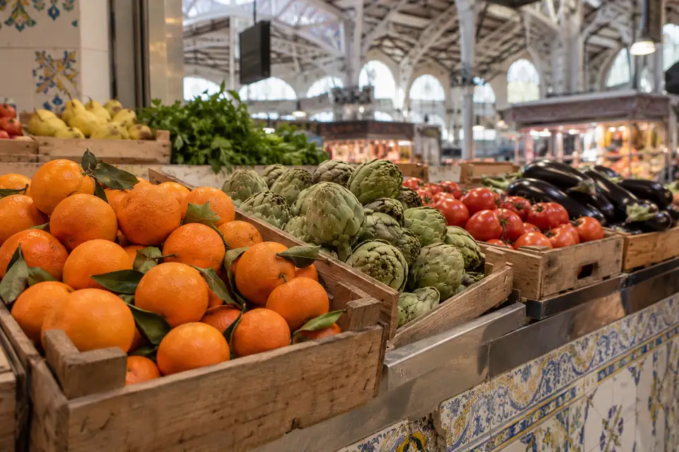 Groente en fruit op de markt van Valencia