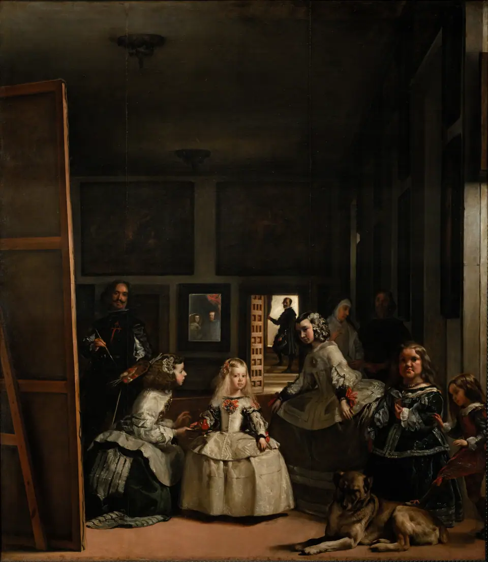 Las Meninas (1656), Diego Velázquez. Reproductie van het schilderij in het Prado.