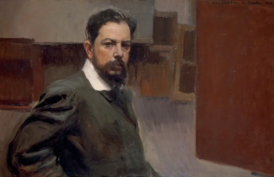 Zelfportret van Joaquín Sorolla. Reproductie van een schilderij.